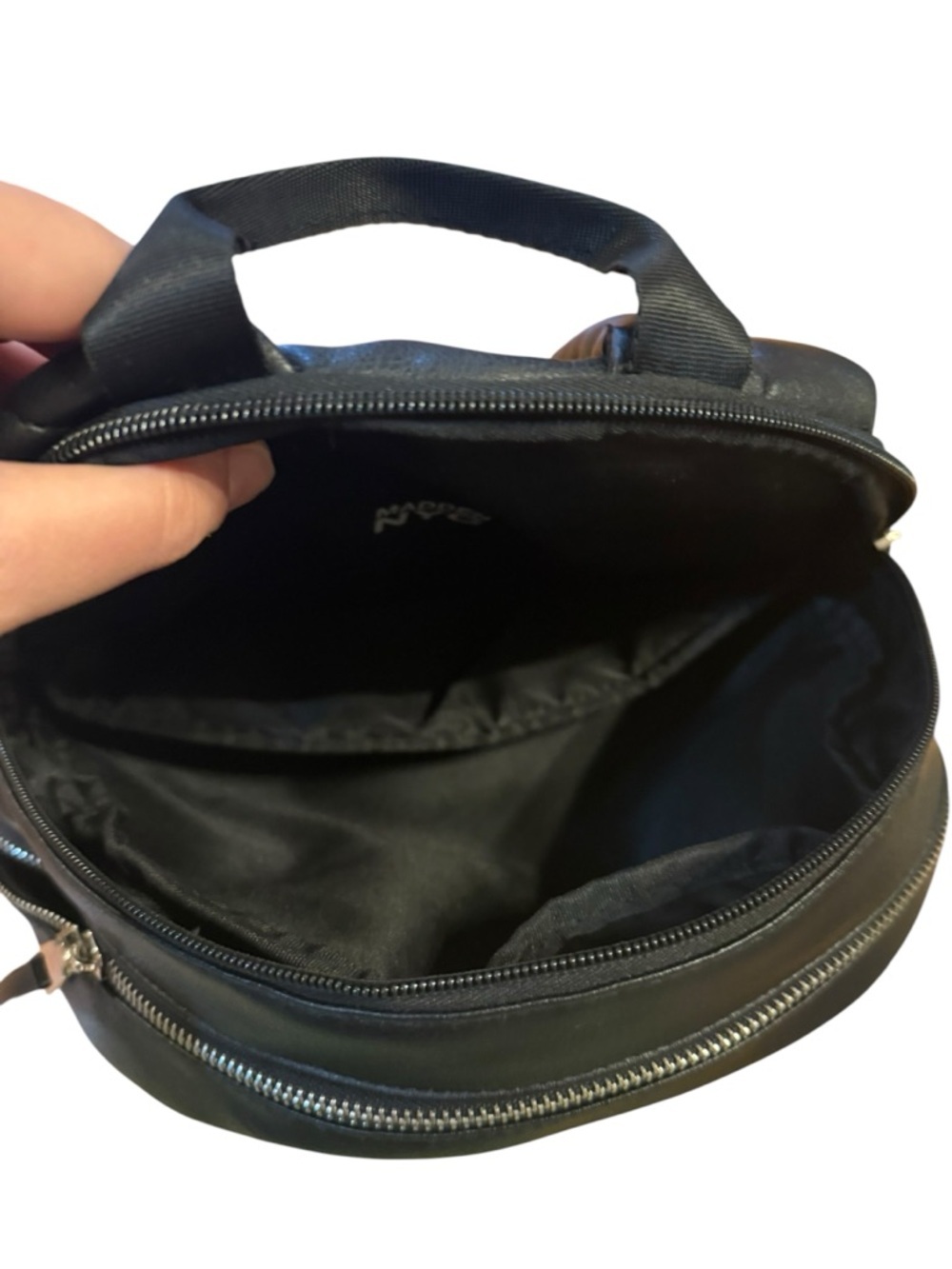Madden NYC Black Faux Leather Backpack - Picture 6 of 9